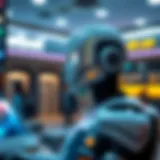 A futuristic chatbot interface in a banking environment