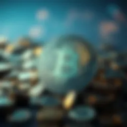 Conceptual representation of Billion in cryptocurrency