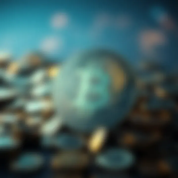 Conceptual representation of Billion in cryptocurrency