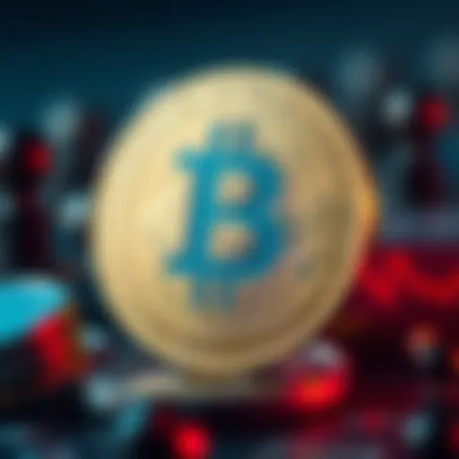 Conceptual illustration of cryptocurrency and bit count