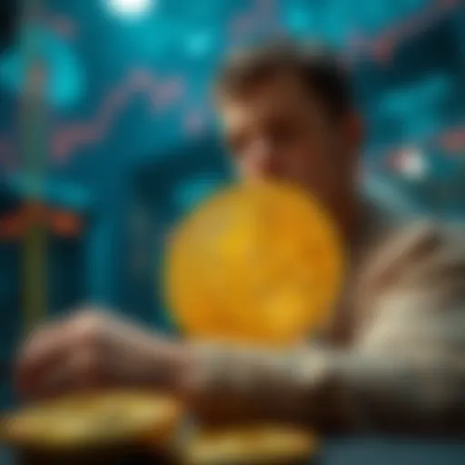 Conceptual illustration of Bitcoin P2P trading