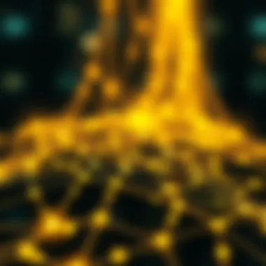 Illustration of a blockchain network symbolizing new technology in cryptocurrency