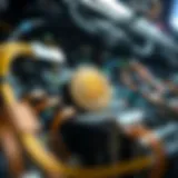 Conceptual representation of blockchain technology underlying cryptocurrency mining