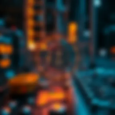 Illustration depicting blockchain technology in action