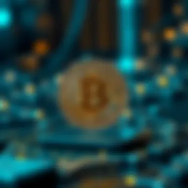 Visual illustration of blockchain technology applications