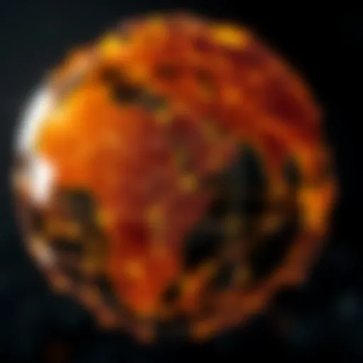 An intricate globe highlighting trade routes across borders