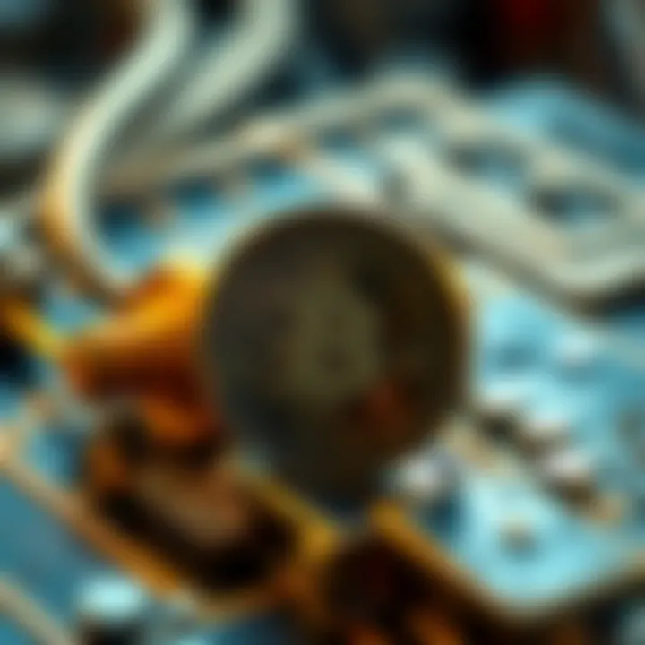 Illustration of mining process in cryptocurrency