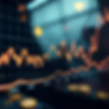 Graph illustrating cryptocurrency price fluctuations