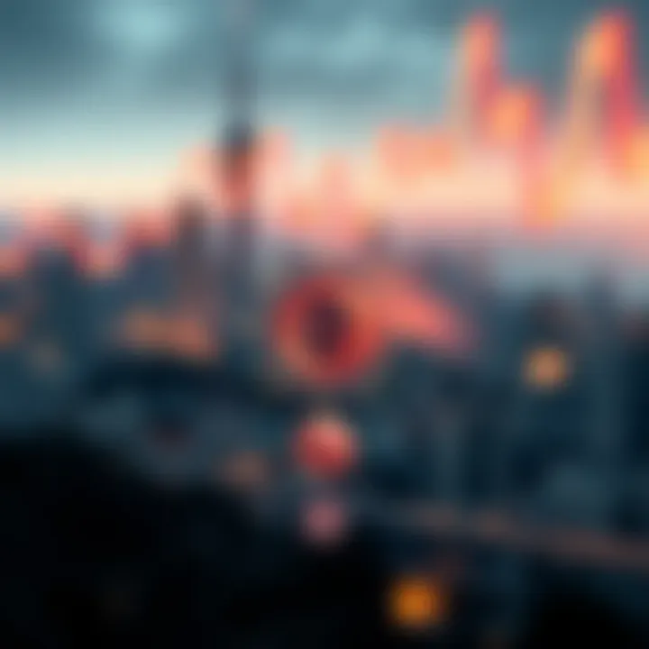 Diagram of technical analysis tools used in cryptocurrency trading