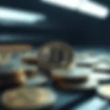 Conceptual representation of cryptocurrency