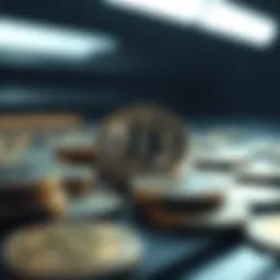 Conceptual representation of cryptocurrency