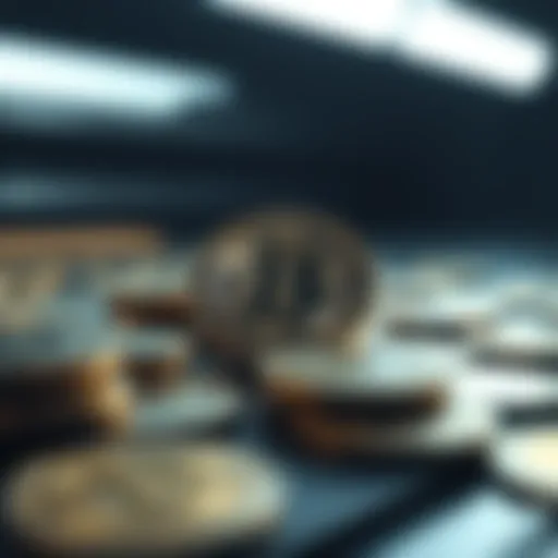 Conceptual representation of cryptocurrency