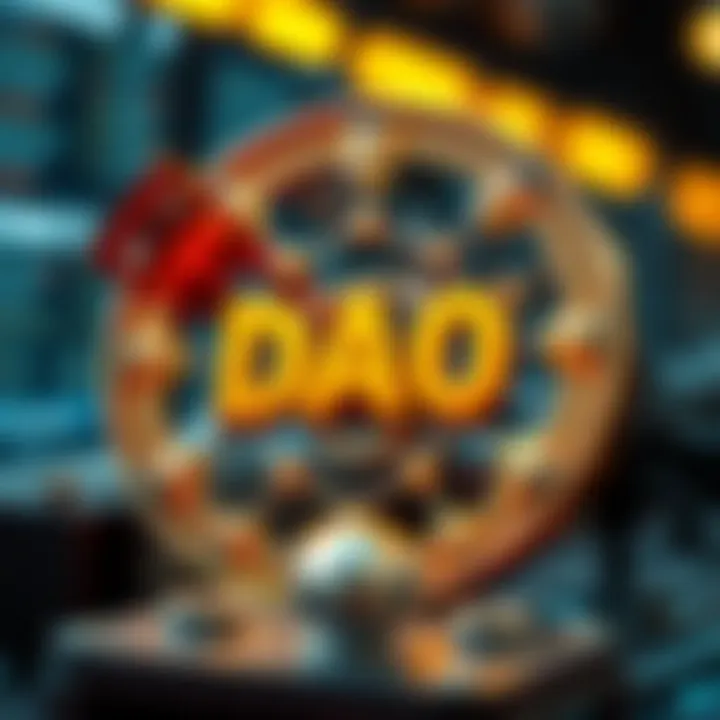 Illustration of the operational mechanics of a DAO