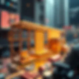 A visual representation of decentralized applications (DApps) showcasing their architecture and blockchain integration