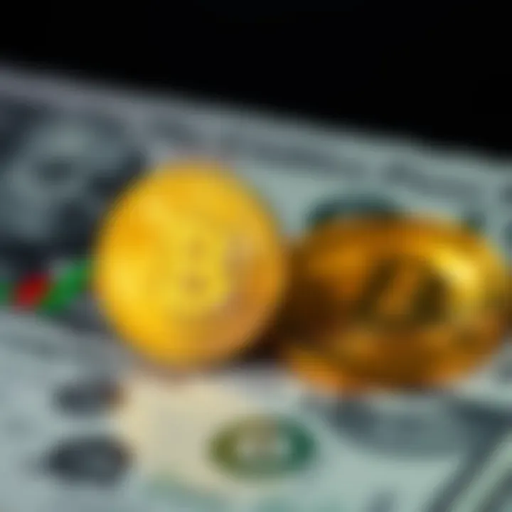 Dollar and Bitcoin correlation analysis chart