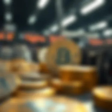 Illustration depicting the economic impact of cryptocurrency mining on markets