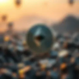 A visual representation of Ethereum's blockchain technology.