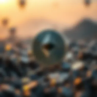 A visual representation of Ethereum's blockchain technology.