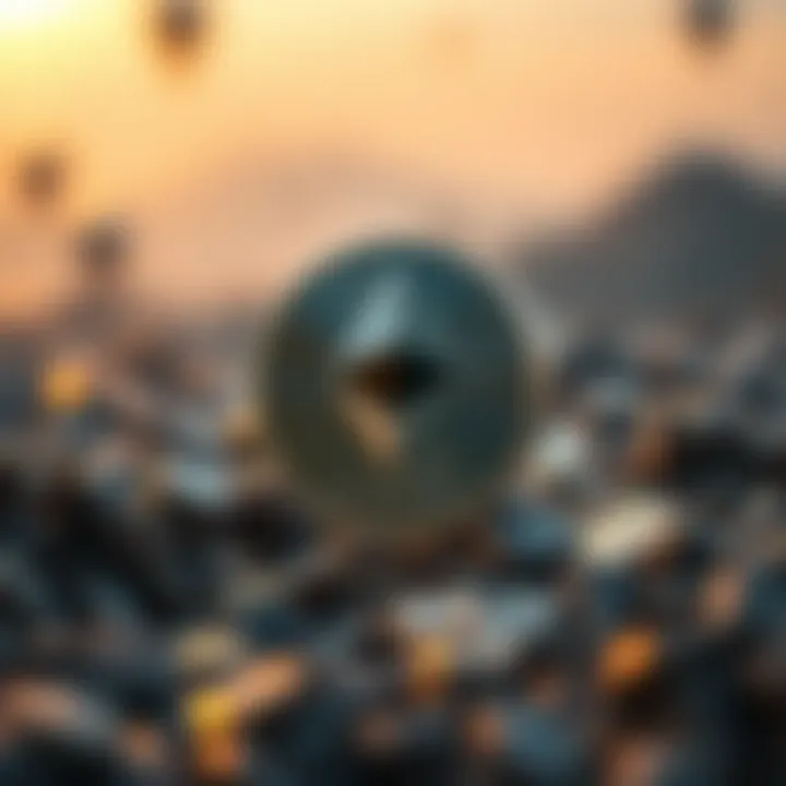 A visual representation of Ethereum's blockchain technology.