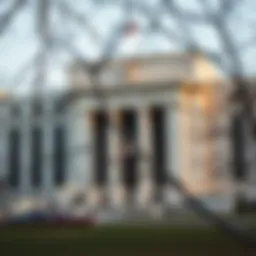 Federal Reserve building with a focus on economic indicators