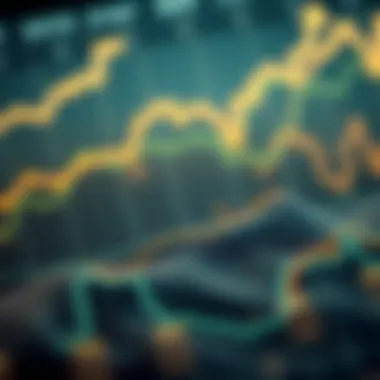 Data visualization showcasing financial growth trends