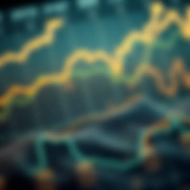 Data visualization showcasing financial growth trends