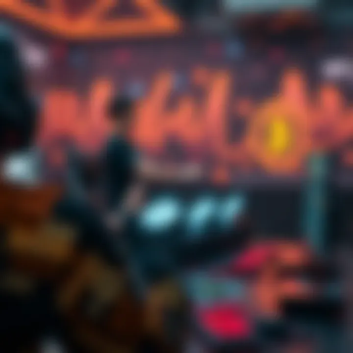 Conceptual representation of the fusion between gaming and cryptocurrency.