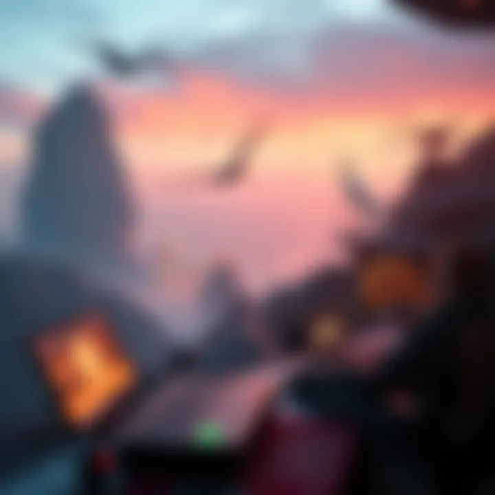 Artistic representation of the future landscape of gaming influenced by cryptocurrency.