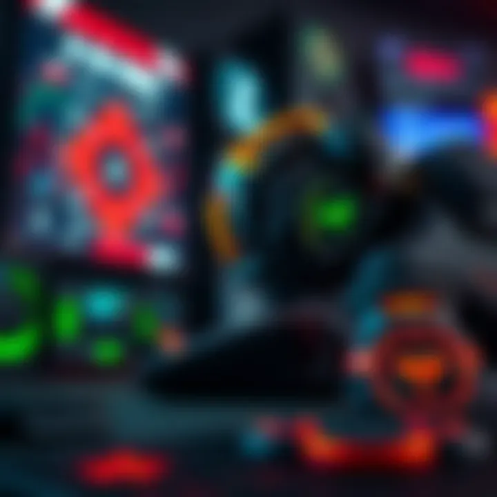 Visual depiction of technological innovation in the gaming industry through blockchain.