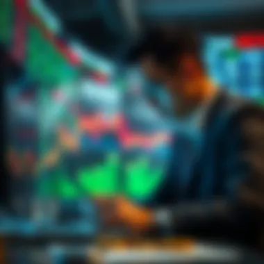 Investors analyzing cryptocurrency market influenced by currency rates