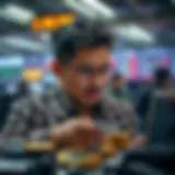 Conceptual illustration of market makers in cryptocurrency