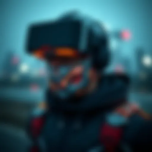 A digital representation of a meta-hero embodying the fusion of virtual reality and blockchain technology.