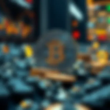 Futuristic vision of the economy with mineral coins