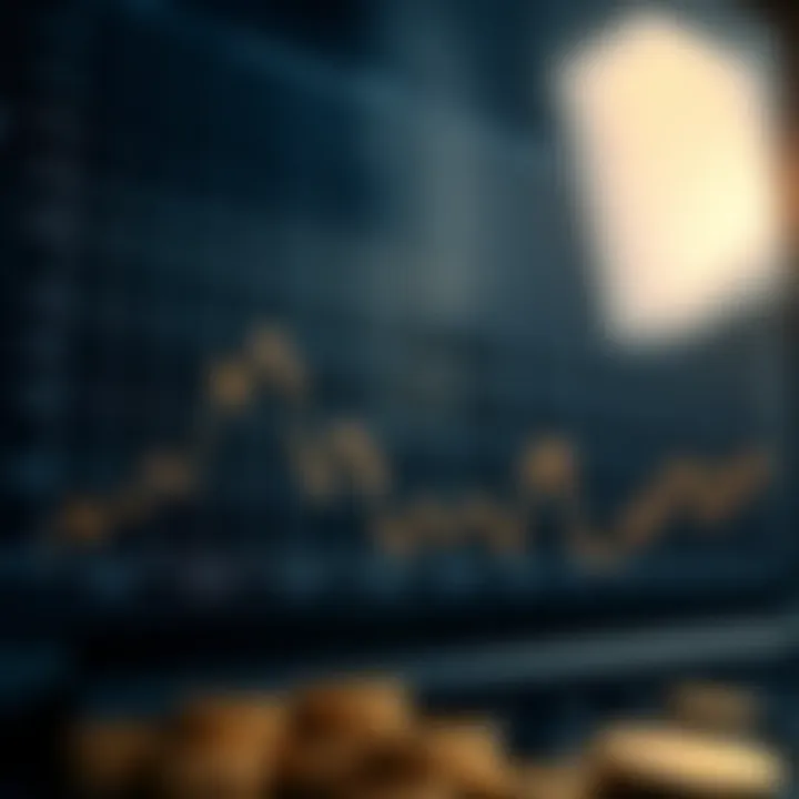 Graph depicting market trends of mineral coins over time