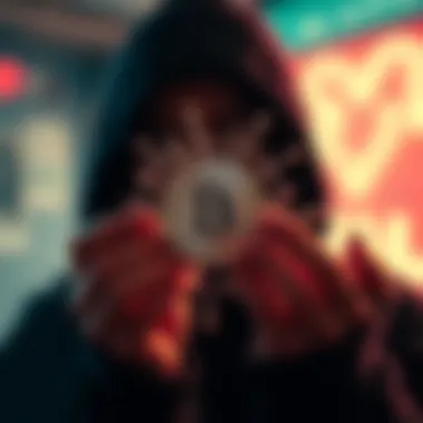 Abstract visualization of the connection between potionomics and cryptocurrency