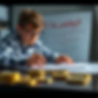 Conceptual image of strategic planning for cryptocurrency investments