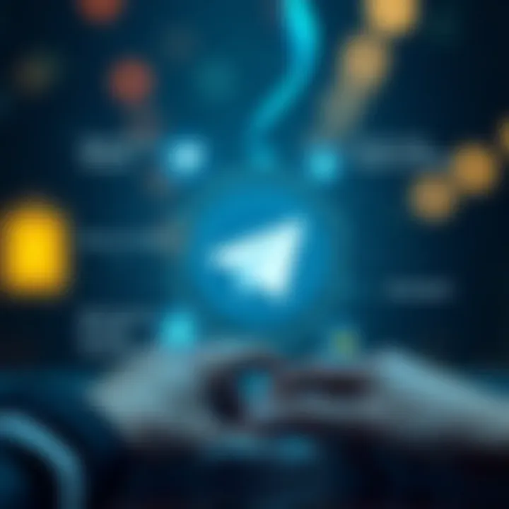 Illustration showing security features of Telegram in cryptocurrency use