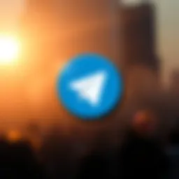 Telegram logo symbolizing the platform's role in cryptocurrency