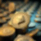 Conceptual representation of Tether in cryptocurrency