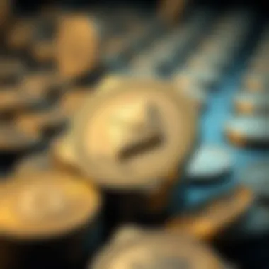 Conceptual representation of Tether in cryptocurrency