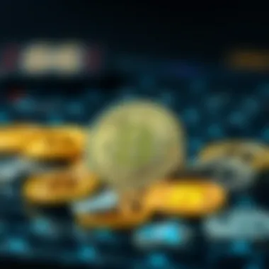 Illustration of various cryptocurrencies supported by Trust Wallet