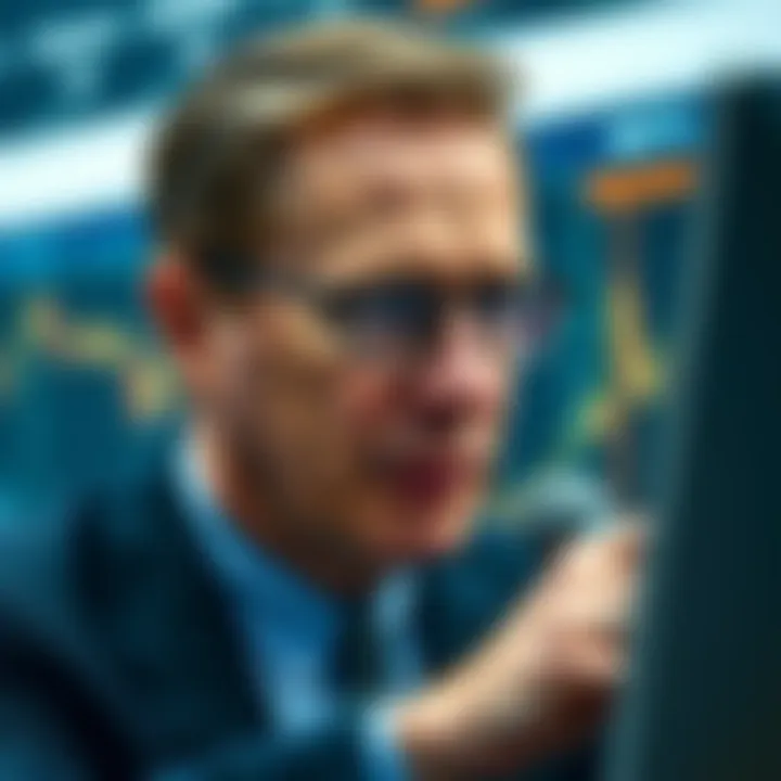 Portrait of Paul Tudor Jones analyzing market trends