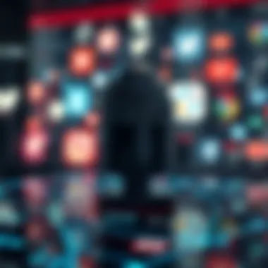 Conceptual representation of Web2 with social media icons