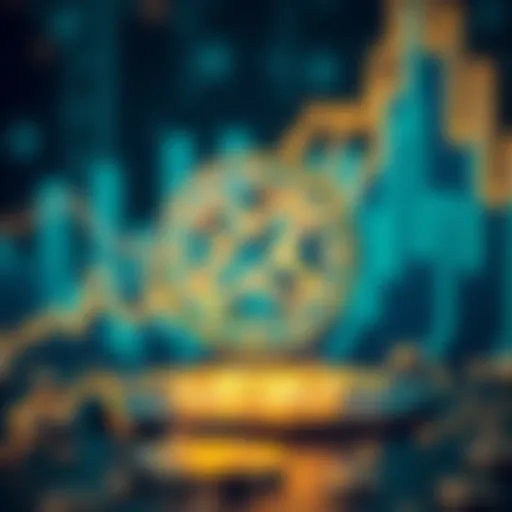 A visual representation of the Xcore airdrop process with blockchain elements